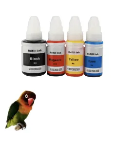 4 tintas Compatibles Canon GI490 Botellas de Tinta GI-490 para Canon Pixma G1400 / G2200 / G3200 / G3400 / G3411