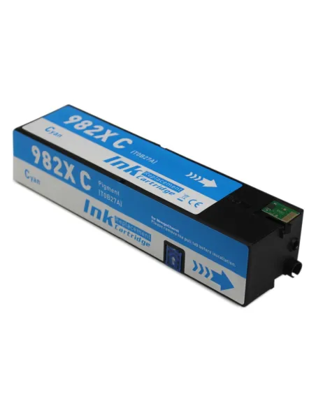 tinta Compatible HP 982X Cyan Cartucho de Tinta - T0B27A para HP PageWide 765 / 780 / 785