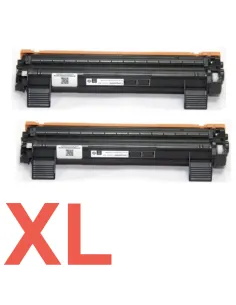 2 Toner Compatibles Brother TN1050 XL TN1050XL (Alta Capacidad Jumbo) Cartucho de Toner TN-1050  (doble capacidad) 2000c 5% DCP1 2