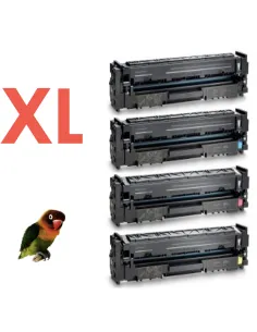 4 Toner Compatibles CF530A XL / CF531A XL / CF532A XL / CF533A XL Cartuchos de Toner 205A negro cián magenta amarillo