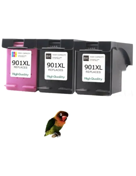 3 tintas compatibles para HP 901XL (2BK+1C) Officejet 4500 G510 J4524 J4535 J4580 J4585 J4624 J4660 J4680