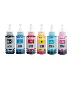 6 botellas de tinta Compatible para Epson T6731 / T6732 / T6733 / T6734 / T6735 / T6736 Botellas de Tinta 2
