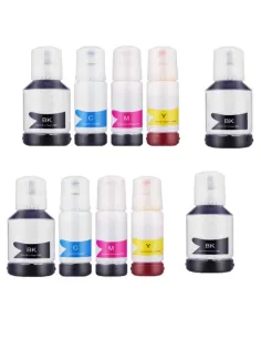 10 Botellas de tinta Compatible para Epson 113 Botellas de Tinta EcoTank ET 16150, 16600, 16650, 5800, 5850, 5880