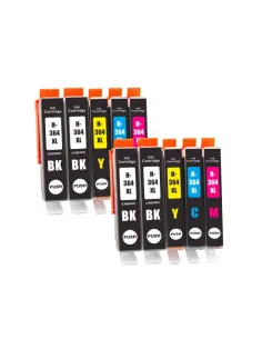 Pack 10 tintas compatibles para HP 364XL (ALTA CAPACIDAD)