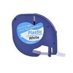 Compatible DYMO LETRATAG 91201 NEGRO / BLANCO CINTA ROTULADORA S0721610 2