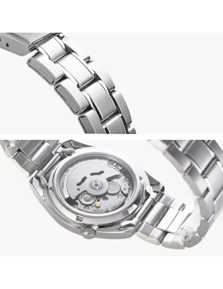 reloj automático hombre Seiko 5 SNKP17K1 42mm 50m WR correa de acero