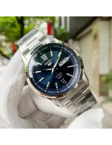 reloj automático hombre Seiko 5 SNKP17K1 42mm 50m WR correa de acero