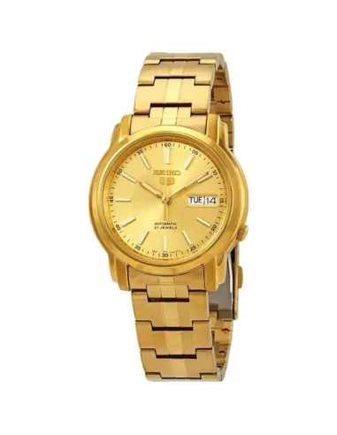 reloj automático unisex Seiko 5 SNKL86K1 38mm 30m WR correa de acero