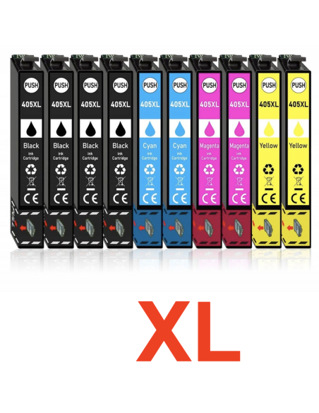 10 Cartuchos compatibles Epson 405XL Pro WF-3820 WF-3825 WF-4820 WF-4825