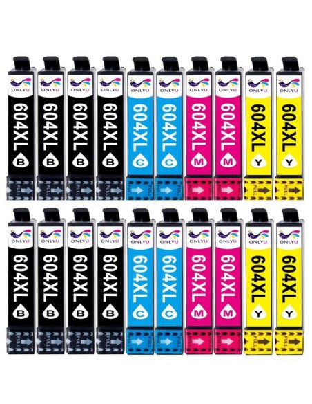 20 cartuchos compatibles para Epson 604XL XP2200 XP2205 XP4200 WF2950 WF2935 XP3200 XP3205 XP4205 WF2930 WF2910 XL