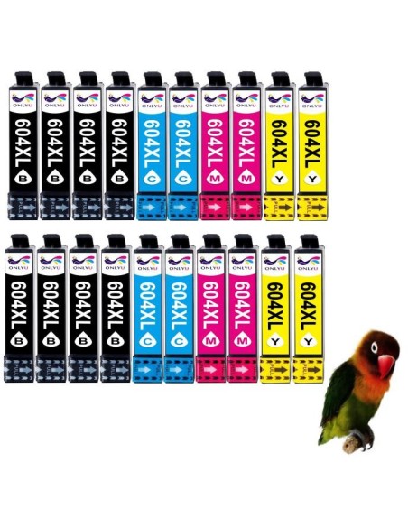 20 cartuchos compatibles para Epson 604XL XP2200 XP2205 XP4200 WF2950 WF2935 XP3200 XP3205 XP4205 WF2930 WF2910 XL