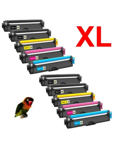 Pack 10 toner para Brother TN-247 / TN-243 DCP-L3510 DCP-L3550 HL-L3210 con chip