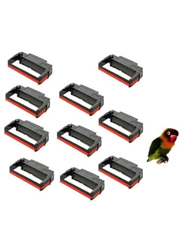 10 Cintas de tinta Compatibles para Epson ERC38 / ERC34 / ERC30 Negra / Roja Cinta Matricial C43S015376 ERC-38, ERC-34, ERC-30