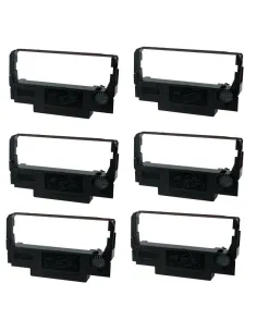 6 Cintas de tinta Compatibles para Epson ERC38 / ERC34 / ERC30 VIOLETA Cinta Matricial C43S015374 ERC-38, ERC-34, ERC-30 2