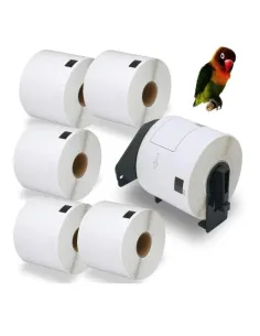 6 x DK11202 Blanco62mmX100mm 300psc para Brother P-Touch QL1000 1050 1060 compatible