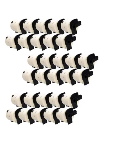 30 x DK11202 Blanco 62mmX100mm 300psc para Brother P-Touch QL1000 1050 1060 compatible