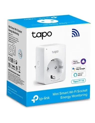 TP-Link Tapo P110 Mini Enchufe Inteligente Wi-Fi - Temporizador - Control por Voz - Programable