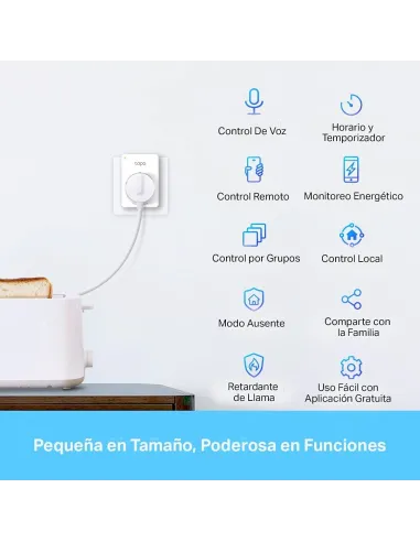 TP-Link Tapo P110 Mini Enchufe Inteligente Wi-Fi - Temporizador - Control por Voz - Programable