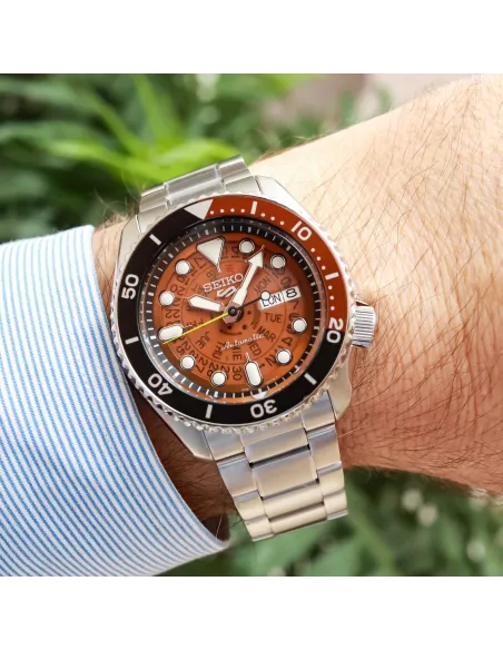 ​reloj automático hombre Seiko 5 Sports SKX 'Skeleton Style' SRPJ47K1 42.5mm 100m WR