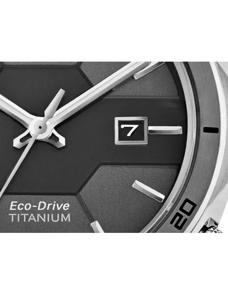 reloj de titanio hombre Citizen Eco-Drive AW1660-51H Super Titanium Armor 41MM Cristal de Zafiro