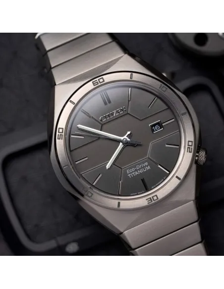reloj de titanio hombre Citizen Eco-Drive AW1660-51H Super Titanium Armor 41MM Cristal de Zafiro