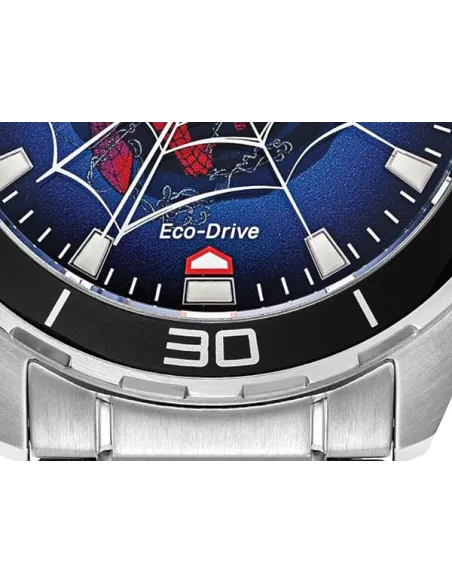 reloj hombre Citizen Eco-Drive Spiderman Marvel BM7610-52W 44mm 100m WR correa de acero movimiento