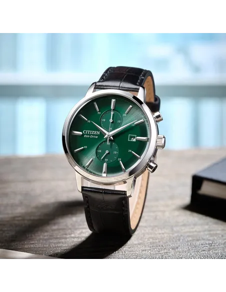 Citizen Eco-Drive CA7069-24X 42mm correa de cuero movimiento Eco-Drive