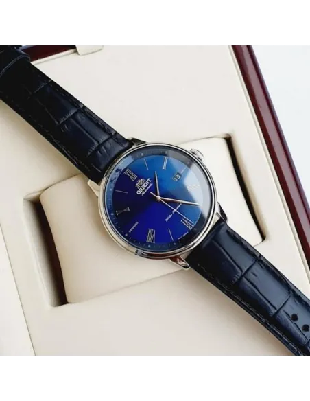 Orient Contemporary RA-AC0J05L 42.4mm 50m WR automatic men’s watch leather band accepts Hand-winding