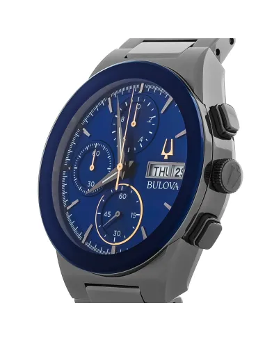 Reloj hombre Bulova Millennia 98C143 41mm dial azul Cronógrafo correa de acero