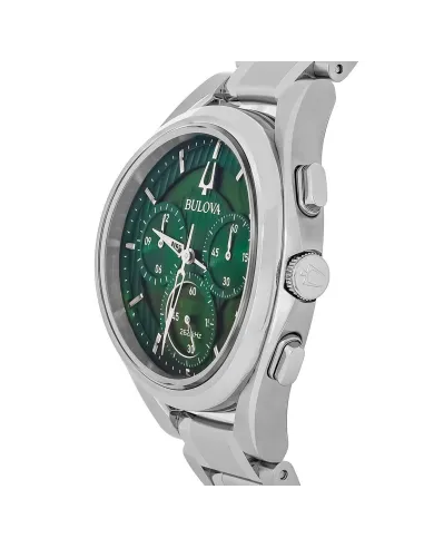 reloj hombre Bulova Curv  96A297 44mm Cristal de Zafiro anti-reflejo  262kHz Cuarzo Alta precisión  correa de acero