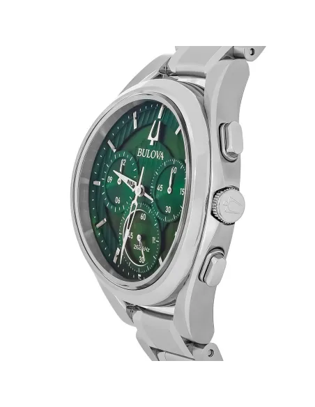 reloj hombre Bulova Curv  96A297 44mm Cristal de Zafiro anti-reflejo  262kHz Cuarzo Alta precisión  correa de acero
