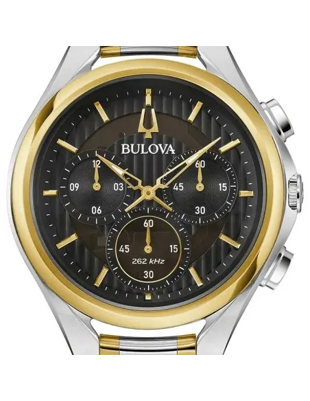 reloj hombre Bulova Curv 98A301 44mm Cristal de Zafiro 262kHz Cuarzo Alta Precisión 30m WR