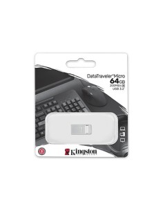 Kingston DataTraveler Micro Memoria USB 64GB USB 3.2 Enganche para Llavero - Cuerpo Metalico 2