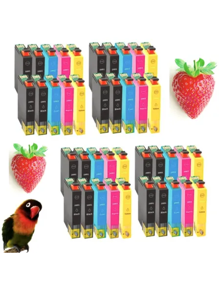 pack 40 tintas EPSON T2991/2/3/4 (29XL) compatibles Epson xp-235 / xp-330 / xp-332 / xp-335 / xp-43