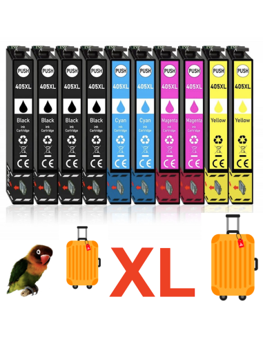 10 Cartuchos compatibles Epson 405XL Pro WF-3820 WF-3825 WF-4820 WF-4825