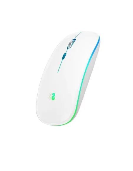 Ratón LED Dual Flat Mouse - Conexión Dual - Silent Click - Iluminación LED en 7 colores