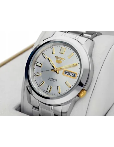reloj automático hombre Seiko 5 SNKK09K1 39.5mm 30m WR correa de acero