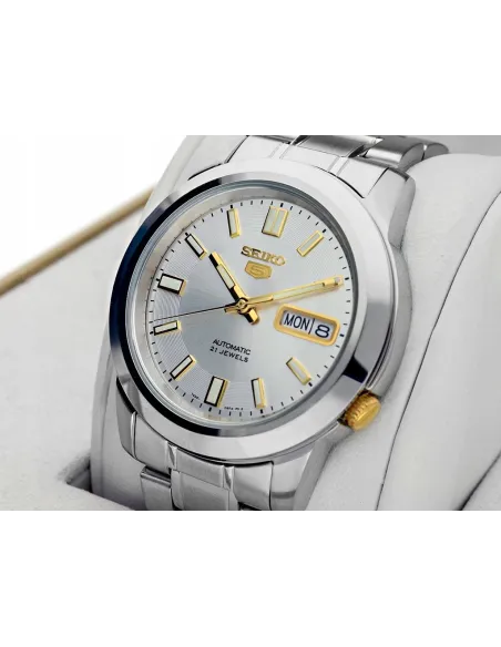 reloj automático hombre Seiko 5 SNKK09K1 39.5mm 30m WR correa de acero