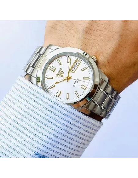 reloj automático hombre Seiko 5 SNKK09K1 39.5mm 30m WR correa de acero