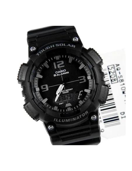 solar  Casio Sports Tough Solar AQ-S810W-1A2JH JDM 100M WR 5 alarmas JDM