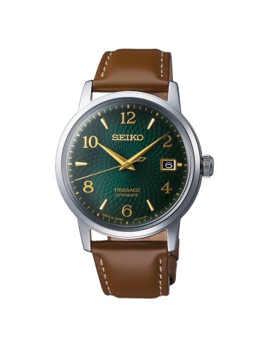 Reloj automático hombre Seiko Presage SRPE45J1 Cocktail Green Mojito 38.5mm dial verde correa de cuero
