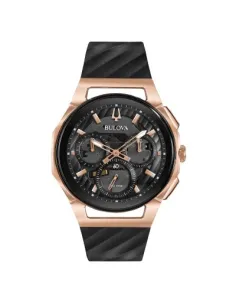 reloj cronógrafo Bulova Curv 98A185  44mm 262 kHz cristal de zafiro 30m WR correa caucho EPDM