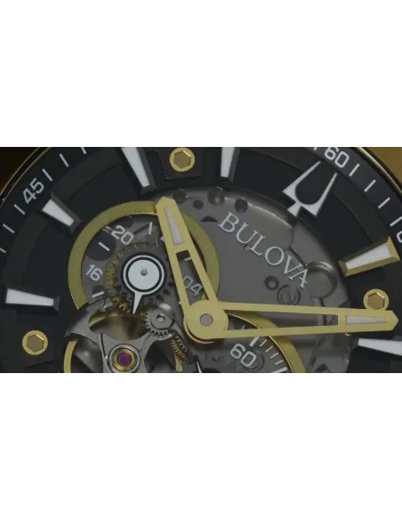 reloj automático hombre Bulova Maquina Marc Anthony 98A310 46mm 100m WR cristal de zafiro correa de silicona