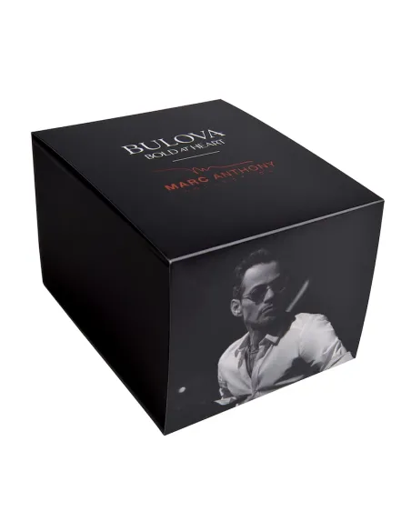 reloj automático hombre Bulova Maquina Marc Anthony 98A310 46mm 100m WR cristal de zafiro correa de silicona