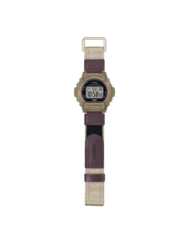 reloj deportivo hombre Casio W219HB-5AV 47.1MM 7 años batería 50m WR correa de tela alarma cronógrafo
