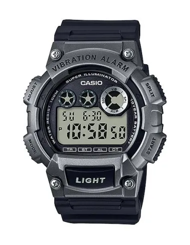 Reloj deportivo hombre Casio W-735H-1A3V Alarma Vibración Superiluminador 10 años batería 100m Water Resist
