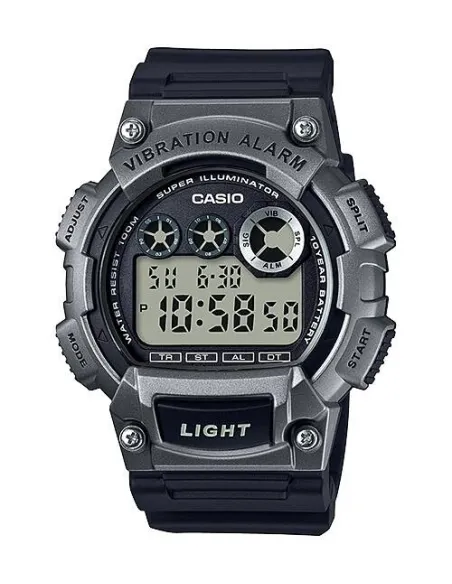 Reloj deportivo hombre Casio W-735H-1A3V Alarma Vibración Superiluminador 10 años batería 100m Water Resist