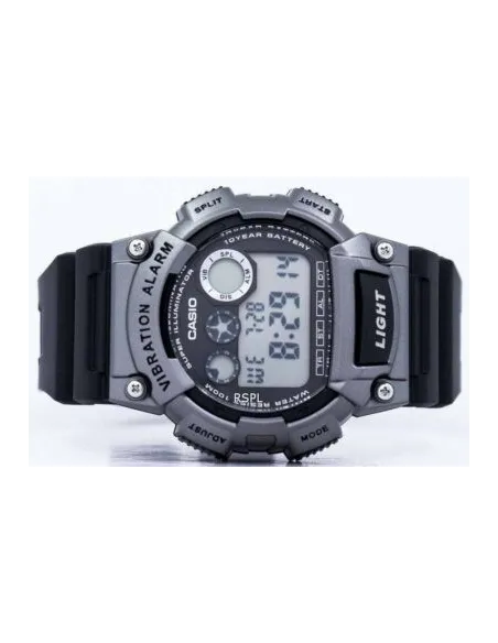 Reloj deportivo hombre Casio W-735H-1A3V Alarma Vibración Superiluminador 10 años batería 100m Water Resist