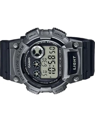 Reloj deportivo hombre Casio W-735H-1A3V Alarma Vibración Superiluminador 10 años batería 100m Water Resist