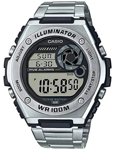 Reloj deportivo hombre Casio MWD-100HD-1AV Hora Mundial 5 Alarmas Despertador 10 años batería